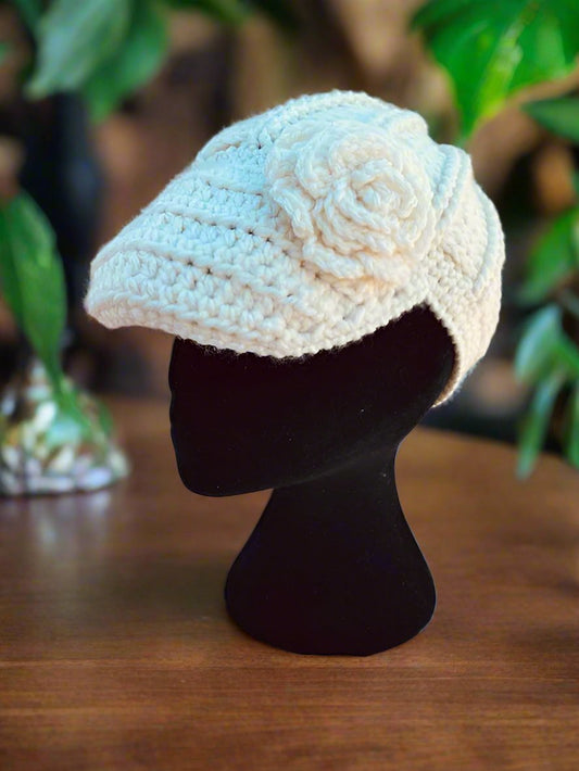 Handcrafted Crochet City Girl Flower Hat