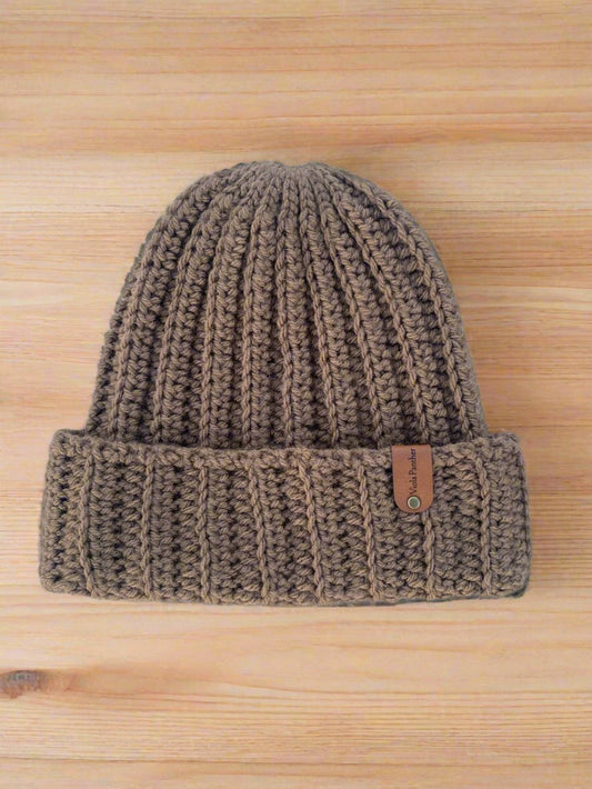 Handcrafted Crochet Cuffed Ribbed Beanie